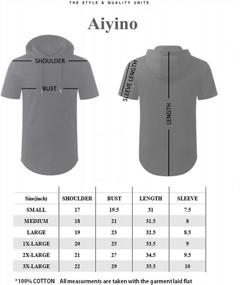 img 1 attached to Aiyino Men'S Short/Long Sleeve Hip Hop Longline Pullover Hoodies Shirts In Trendy Style