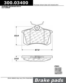 img 1 attached to 🔷 Centric Parts 300.03400 Brake Pad - Semi-Metallic & Shim-Included