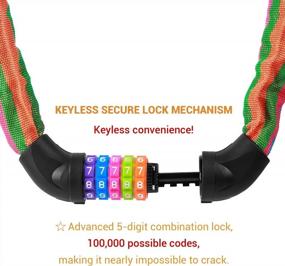 img 3 attached to Secure Your Bike With The Sportneer 5-Digit Resettable Combination Anti-Theft Bicycle Chain Lock