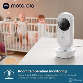 img 2 attached to 👶 Motorola VM34 Video Baby Monitor with Two Cameras - 1000ft Range, Two-Way Audio, 4.3" Split Screen, Night Vision, Room Temp Sensor, Lullabies