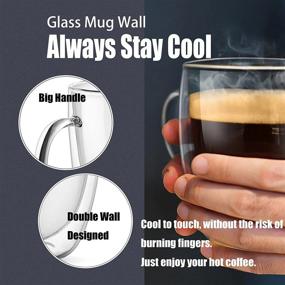 img 2 attached to PunPun Double Wall Insulated Glass Espresso Cups: Set Of 2 Demitasse And Iced Coffee Cups