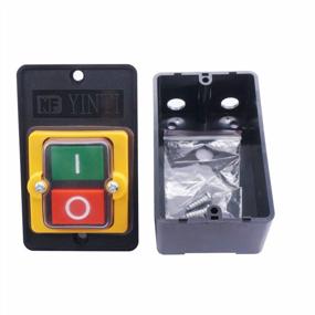 img 1 attached to TWTADE / 2PCS Latching Push Button Switch Waterproof On/Off Motor Start Stop Switch With Box 10A AC 220V/380V KAO-10KH