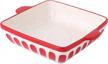 8.7in ceramic brownie baking pan with double handle - perfect for cakes & pies! logo