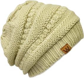 img 3 attached to Wrapables Winter Knitted Infinity Beanie Women's Accessories ~ Scarves & Wraps