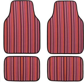 img 4 attached to 🚗 CAR-PASS Waterproof Universal Ethnic Boho Baja Style Car Floor Mats fit for Automotive Car Truck SUV - Women's Girly Red (Style 2)