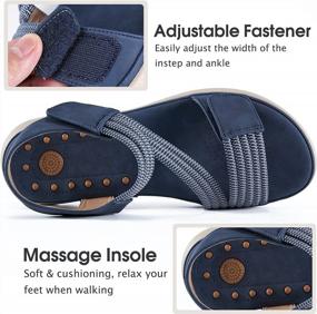img 2 attached to Women'S Arch-Support Hiking Sandals: Comfortable, Adjustable Strap, Lightweight Sport Sandals For Summer Outdoor Adventures
