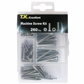 img 4 attached to 304 Stainless Steel M3 Flat And Pan Head Machine Screw Assortment Kit, 260 Pcs - T.K.Excellent
