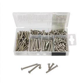img 1 attached to 304 Stainless Steel M3 Flat And Pan Head Machine Screw Assortment Kit, 260 Pcs - T.K.Excellent