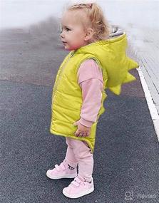 img 2 attached to 🦕 SUUGEN Toddler Baby Girl 3D Dinosaur Hooded Vest Outwear Sleeveless Waistcoat Warm Jacket