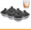 samuelworld large sphere ice mold with lid, 6 x 2.5 inch ice balls - food grade, easy to fill round silicone ice tray, perfect spheres craft ice maker for whiskey, cocktails, christmas - gray logo