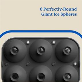 img 1 attached to Samuelworld Large Sphere Ice Mold With Lid, 6 X 2.5 Inch Ice Balls - Food Grade, Easy To Fill Round Silicone Ice Tray, Perfect Spheres Craft Ice Maker For Whiskey, Cocktails, Christmas - Gray