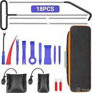 🔧 complete car tool kit: automotive professional emergency essential tools for car and truck with long reach grabber, air wedge pump, non-marring wedge, pry tool, carrying bag, and auto trim removal set logo