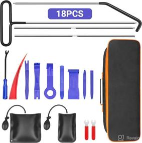 img 4 attached to 🔧 Complete Car Tool Kit: Automotive Professional Emergency Essential Tools for Car and Truck with Long Reach Grabber, Air Wedge Pump, Non-Marring Wedge, Pry Tool, Carrying Bag, and Auto Trim Removal Set