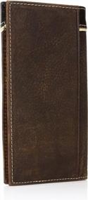 img 3 attached to 👑 Ariat Western Wallet with Distressed Shield - Men's Accessories