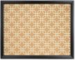 square fashion design print cork bulletin board with black wood frame, 16 x 20 inches from u brands (305u00-01) logo