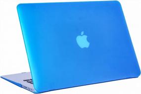 img 1 attached to Se7Enline Aqua Blue MacBook Air 11-дюймовый чехол A1465/A1370 2010-2016 — жесткий чехол с сумкой, чехлом для клавиатуры, защитной пленкой для экрана и пылезащитной заглушкой — совместим с ноутбуком