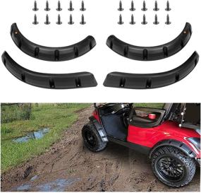 img 4 attached to 🏌️ 10L0L 4pcs Fender Flares Golf Cart Set - Front & Rear - Fits Yamaha Drive G29
