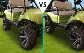 img 2 attached to 🏌️ 10L0L 4pcs Fender Flares Golf Cart Set - Front & Rear - Fits Yamaha Drive G29