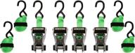 🌟 smartstraps ratchet straps - 14ft green premium ratchetx 4-pack, 1,500lb: secure your cargo with ultimate strength and convenience логотип