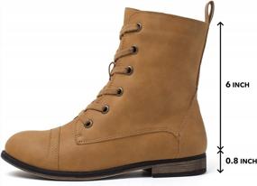 img 1 attached to Stylish And Functional: Women'S Combat Boots With Lace-Up And Side Zipper Design