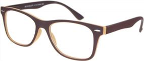 img 4 attached to Шикарные матовые резиновые очки для чтения с хипстерским стилем и пружинными петлями