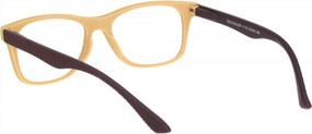 img 1 attached to Chic Matte Rubber Reading Glasses With Hipster Style And Spring Hinges