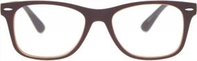 img 3 attached to Шикарные матовые резиновые очки для чтения с хипстерским стилем и пружинными петлями