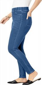 img 1 attached to Roamans Women'S Plus Size No-Gap Jegging Pull On Denim Leggings