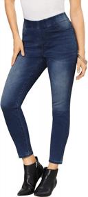 img 4 attached to Roamans Women'S Plus Size No-Gap Jegging Pull On Denim Leggings