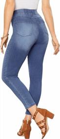 img 2 attached to Roamans Women'S Plus Size No-Gap Jegging Pull On Denim Leggings