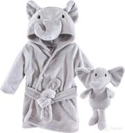 hudson baby unisex plush robe logo