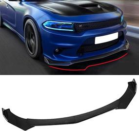 img 4 attached to Black Universal Bumper Spoiler Compatible