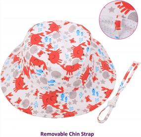img 3 attached to Baby Sun Hat UPF 50+ Sun Protection Adjustable Bucket Hat Quick Dry For Toddler Boys Girls