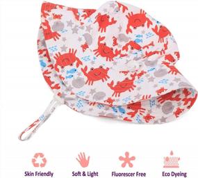 img 1 attached to Baby Sun Hat UPF 50+ Sun Protection Adjustable Bucket Hat Quick Dry For Toddler Boys Girls