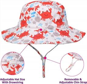 img 2 attached to Baby Sun Hat UPF 50+ Sun Protection Adjustable Bucket Hat Quick Dry For Toddler Boys Girls
