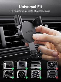 img 1 attached to UGREEN Car Vent Phone Mount – Secure Gravity Cell Phone Holder for iPhone 13, Samsung Galaxy S20, and More