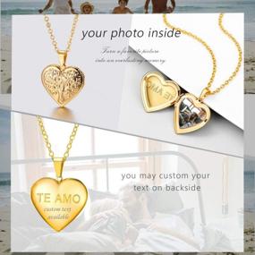 img 3 attached to Personalized Photo Locket/Tag Necklace For Women & Men - Customize With Photos & Text In Stainless Steel Or 925 Sterling Silver, Gift Box Included!