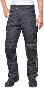 img 4 attached to 👖 WICKED STOCK Waterproof Motorbike Pants with CE Level-1 Armor - Men's XL Size