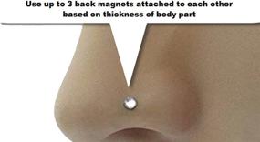 img 3 attached to 💎 Height Three Stainless Magnetic Earrings: Stylish Jewelry for Girls