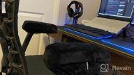 img 1 attached to Baibu Ergonomic Memory Foam Office Chair Arm Pads, Comfy Black Gaming Armrest Pads For Elbows And Forearms Pressure Relief (Set Of 2) review by Robin Wilson