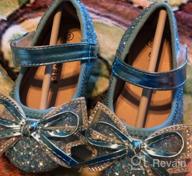 img 1 attached to Silver Flats Shoes for Girls - Comway Toddler Ballerina Wedding DSD 1 review by Mayra Boyle