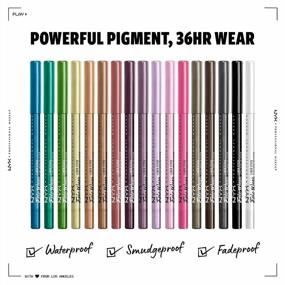 img 3 attached to NYX PROFESSIONAL MAKEUP Epic Wear Liner Stick, Long-Lasting Eyeliner Pencil - Pack Of 3 (Pure White, Pitch Black, Deepest Brown)