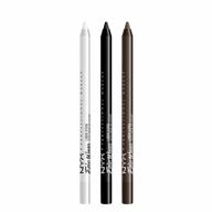 nyx professional makeup epic wear liner stick, eyeliner pencil длительной стойкости - набор из 3 (чисто белый, угольно-черный, самый глубокий коричневый) логотип