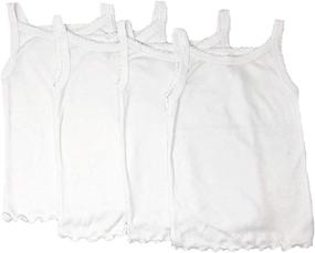 img 4 attached to Cotton Spaghetti Undershirts Pastel Colors Girls' Clothing ~ Tops, Tees & Blouses