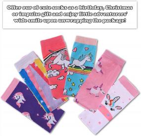 img 3 attached to Adorable Cartoon Animal Knee High Socks For Girls - Soft Cotton Over The Calf Socks By FNOVCO