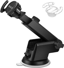 img 4 attached to 📱 KSACLE Car Phone Mount - Universal Phone Holder for Car, 360° Dashboard Desk Wall Bracket - Black - Ideal for GPS Navigation and All Smartphones