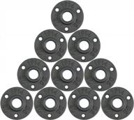 10pcs 1/2-inch floor flange industrial steel malleable cast iron pipe fittings retro decor furniture diy bsp threaded hole logo