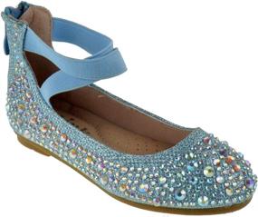 img 4 attached to Flats Rhinestone Ballerina Girls' Shoes - Larissa 83K Link