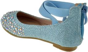 img 2 attached to Flats Rhinestone Ballerina Girls' Shoes - Larissa 83K Link