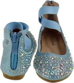 img 1 attached to Flats Rhinestone Ballerina Girls' Shoes - Larissa 83K Link